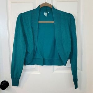 Ribbed collar Bolero